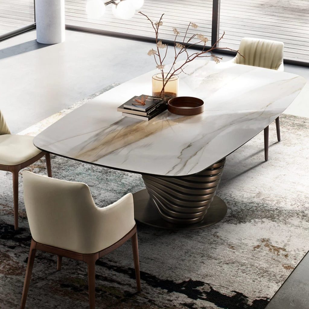 Rotolo Dining Table: Ceramic Top
