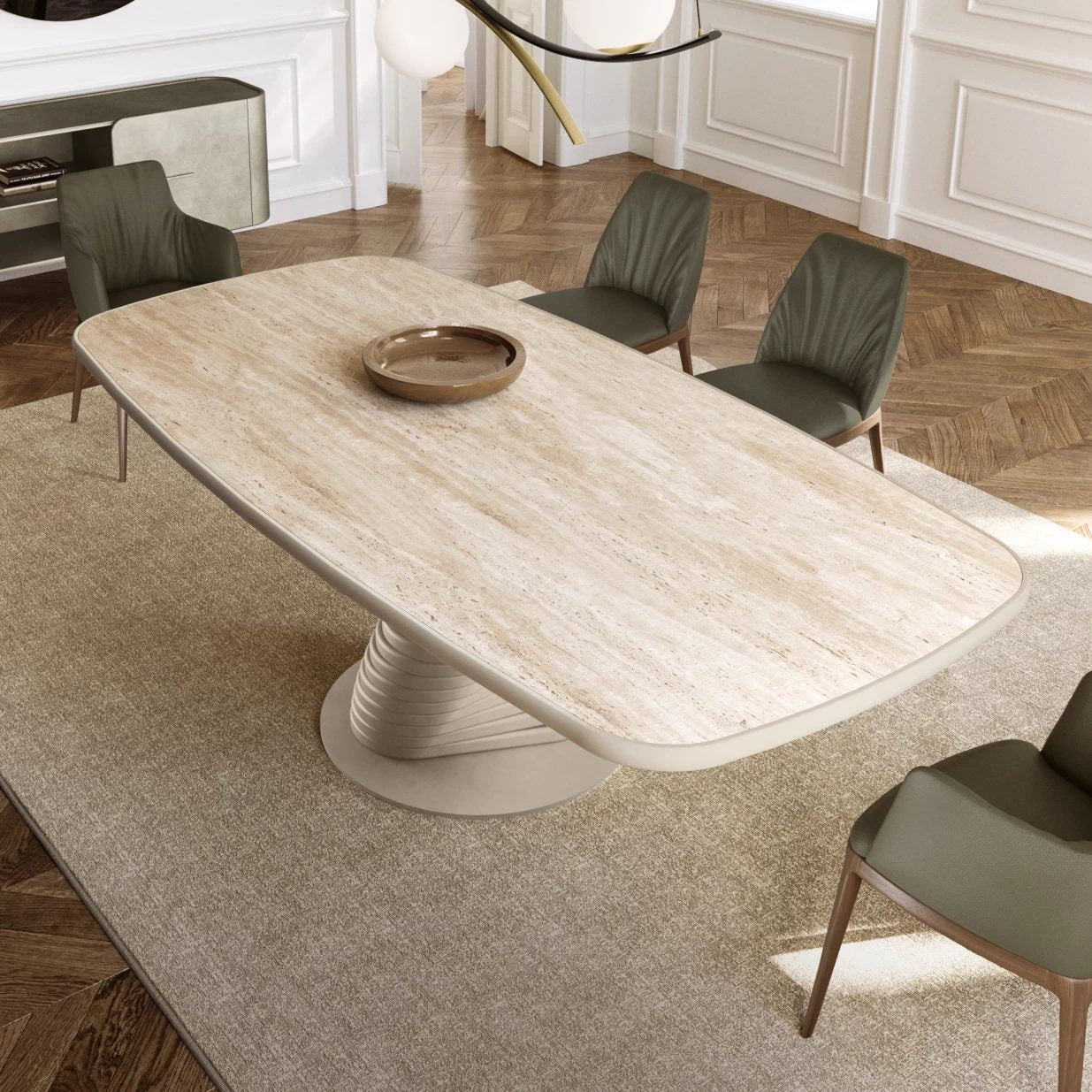 Rotolo Dining Table: Ceramic King Top