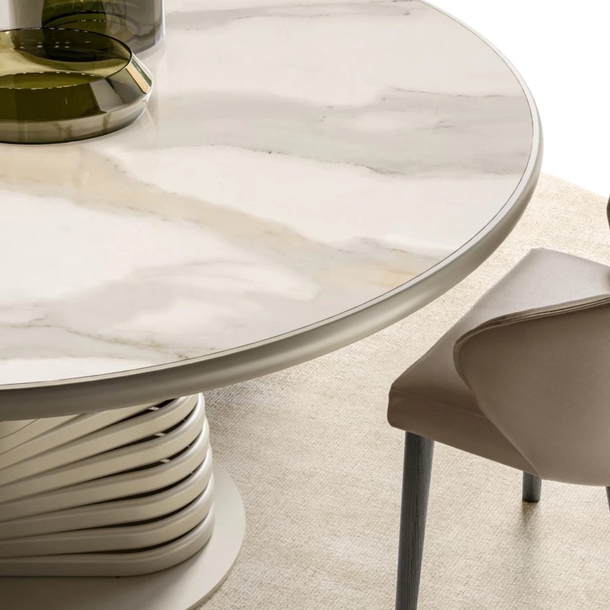 Rotolo Dining Table: Ceramic King Top
