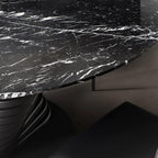 Rotolo Dining Table: Marble Top