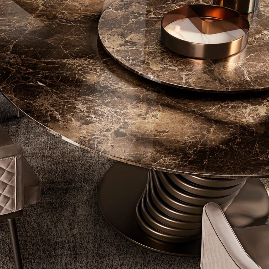 Rotolo Dining Table: Marble Top