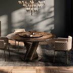 Rotolo Dining Table: Marble Top