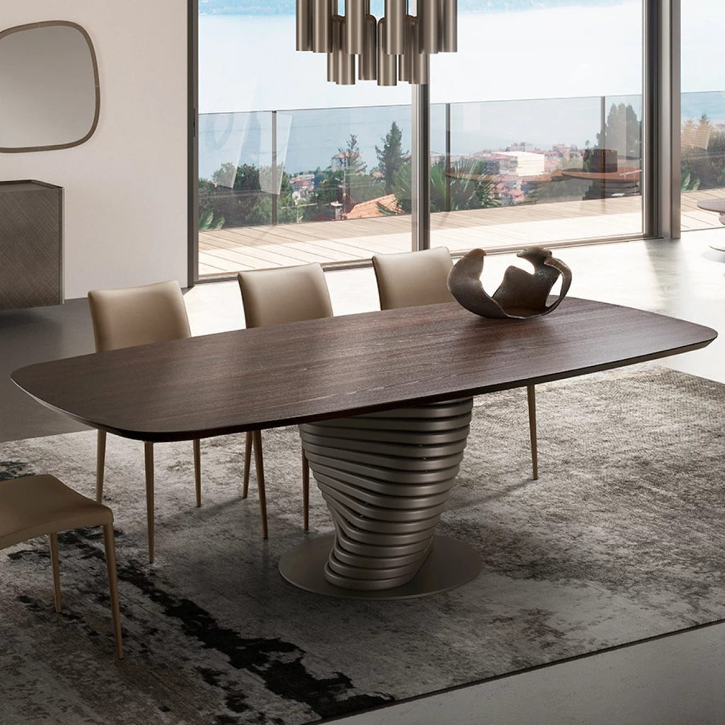 Rotolo Dining Table: Wood Top