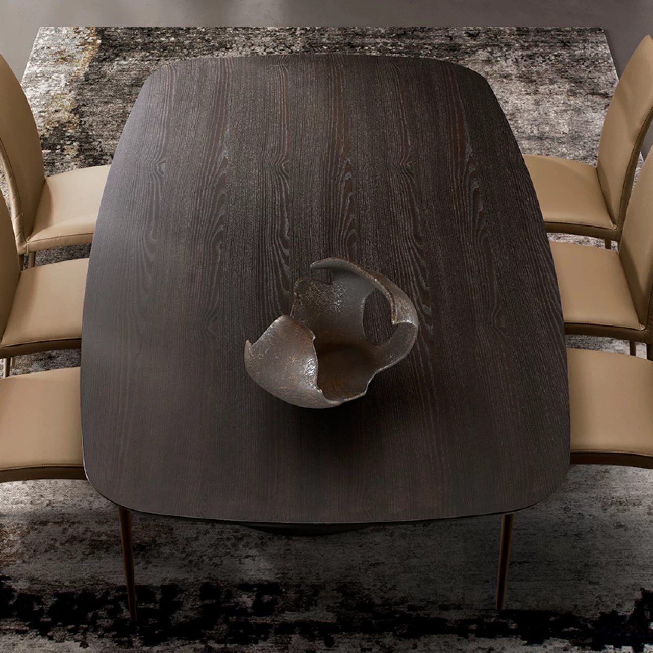 Rotolo Dining Table: Wood Top