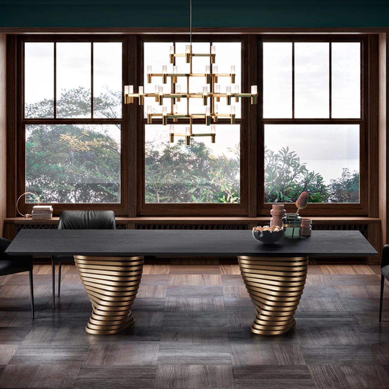 Rotolo Dining Table: Wood Top