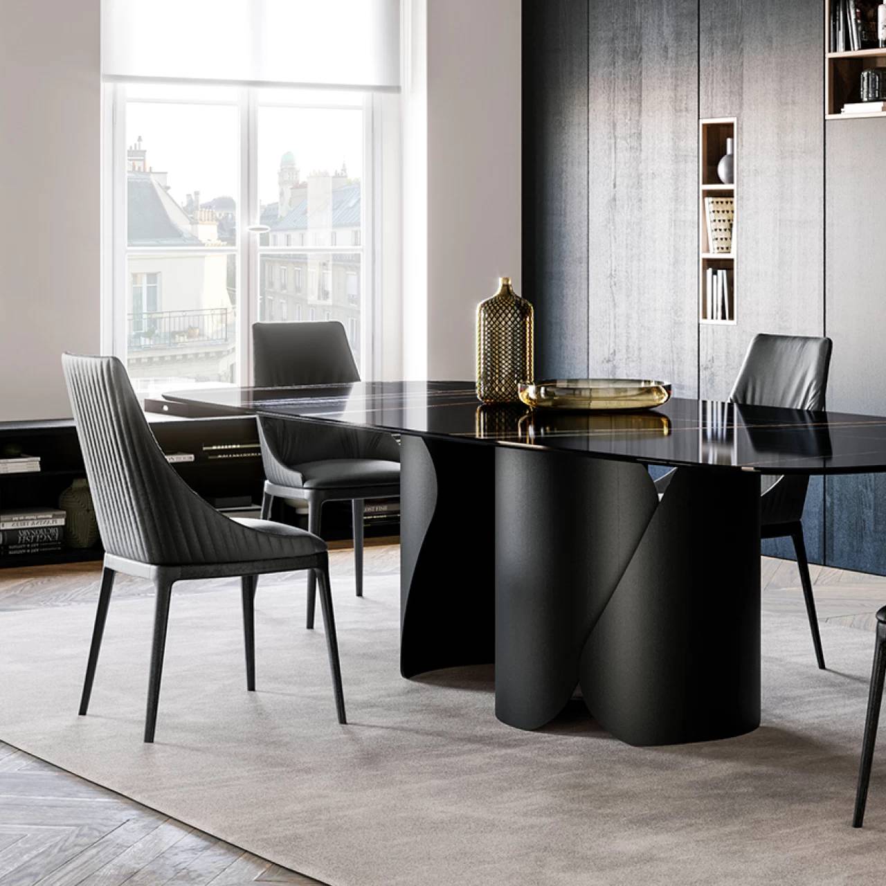Sofia Elite Dining Chair: Wooden Base