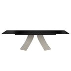 Twist Extendable Dining Table: Glass Top