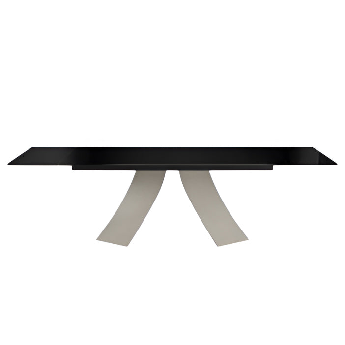 Twist Extendable Dining Table: Glass Top