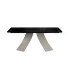 Twist Extendable Dining Table: Glass Top