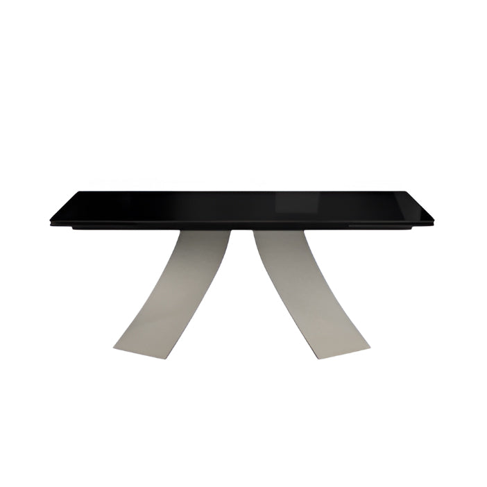 Twist Extendable Dining Table: Glass Top