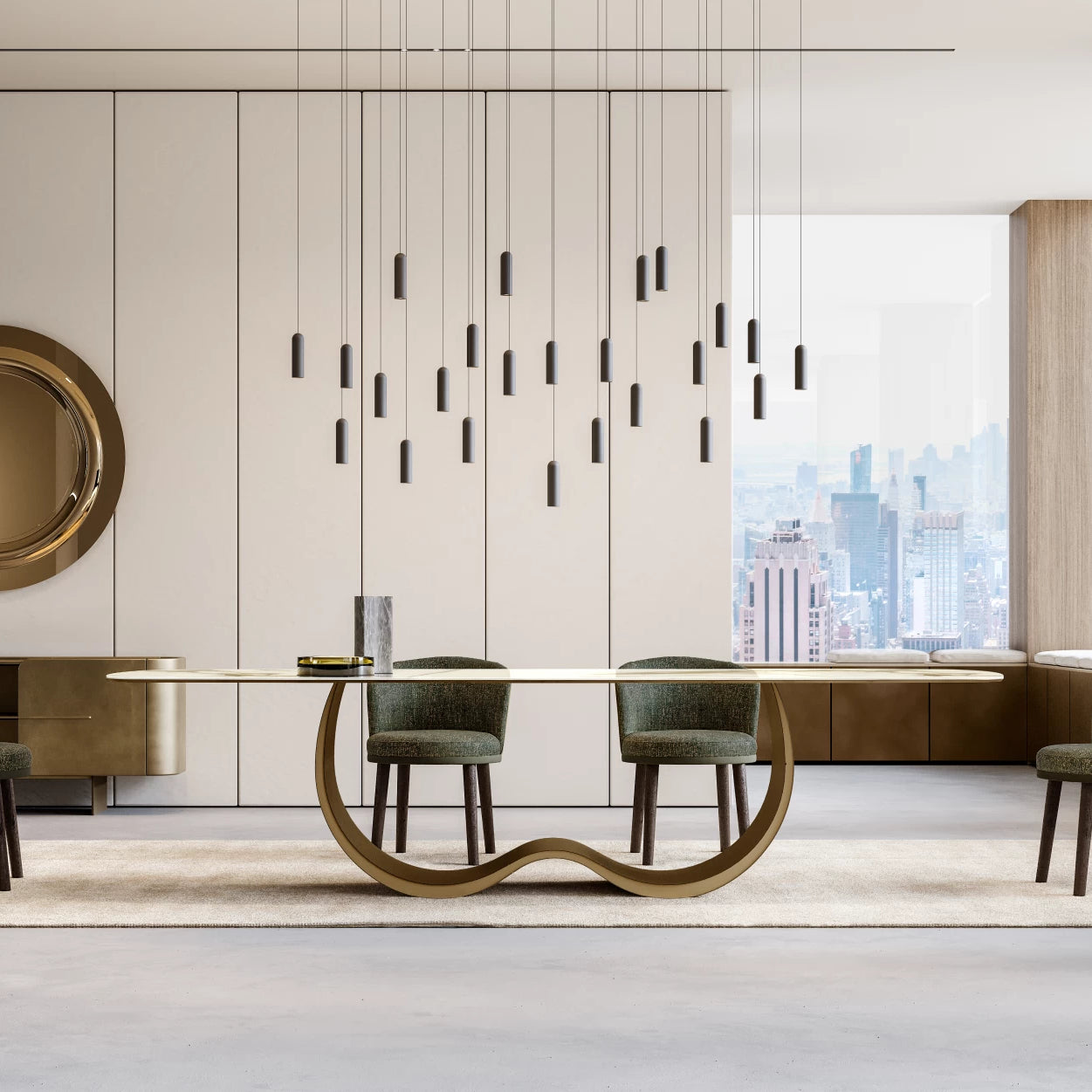 Alisei Dining Table: Ceramic Top