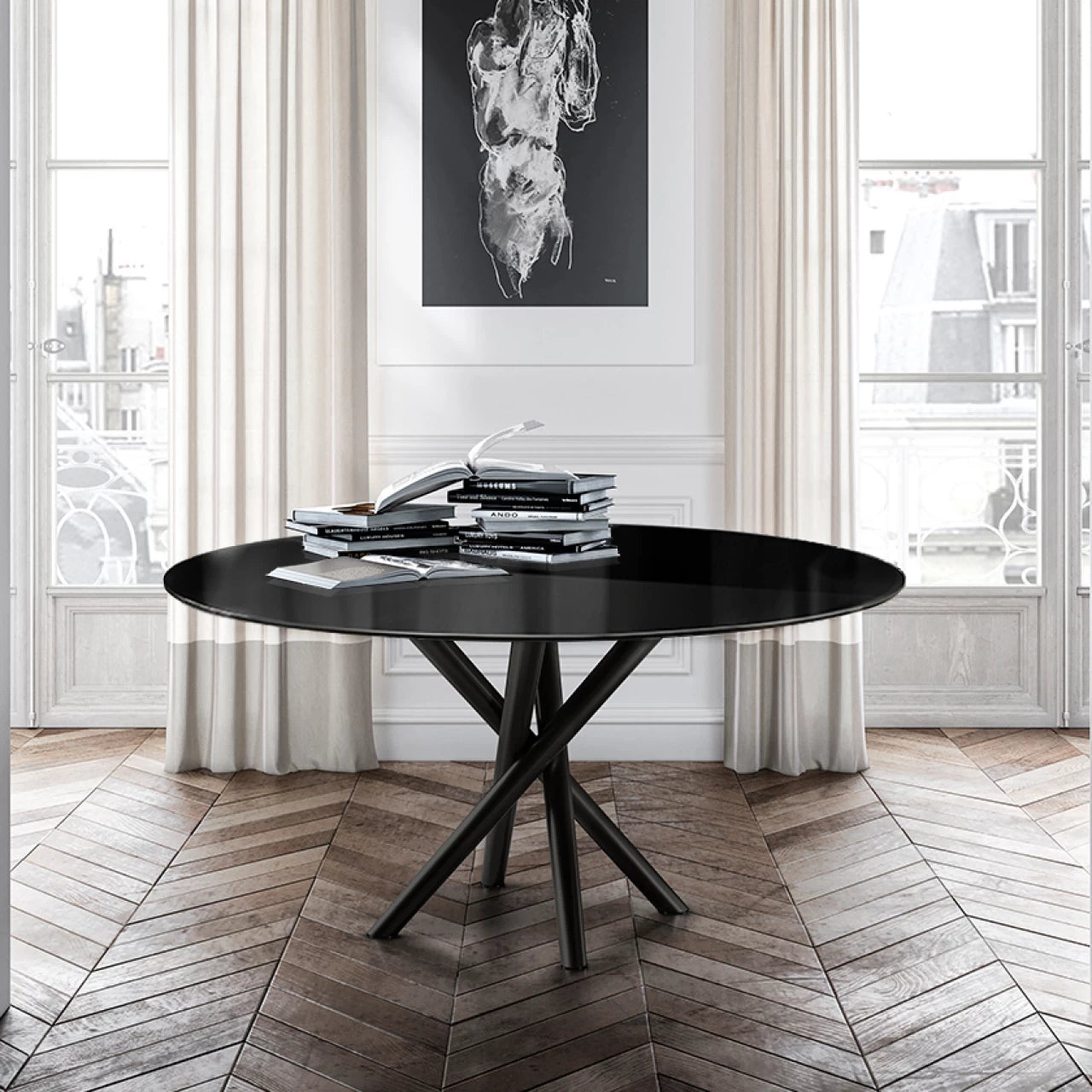 Baly Dining Table: Ceramic Top