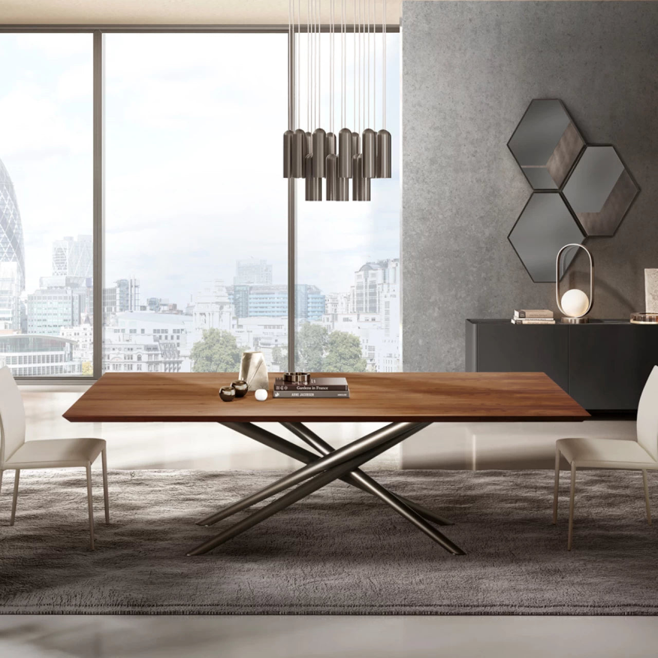 Baly Dining Table: Wooden Top