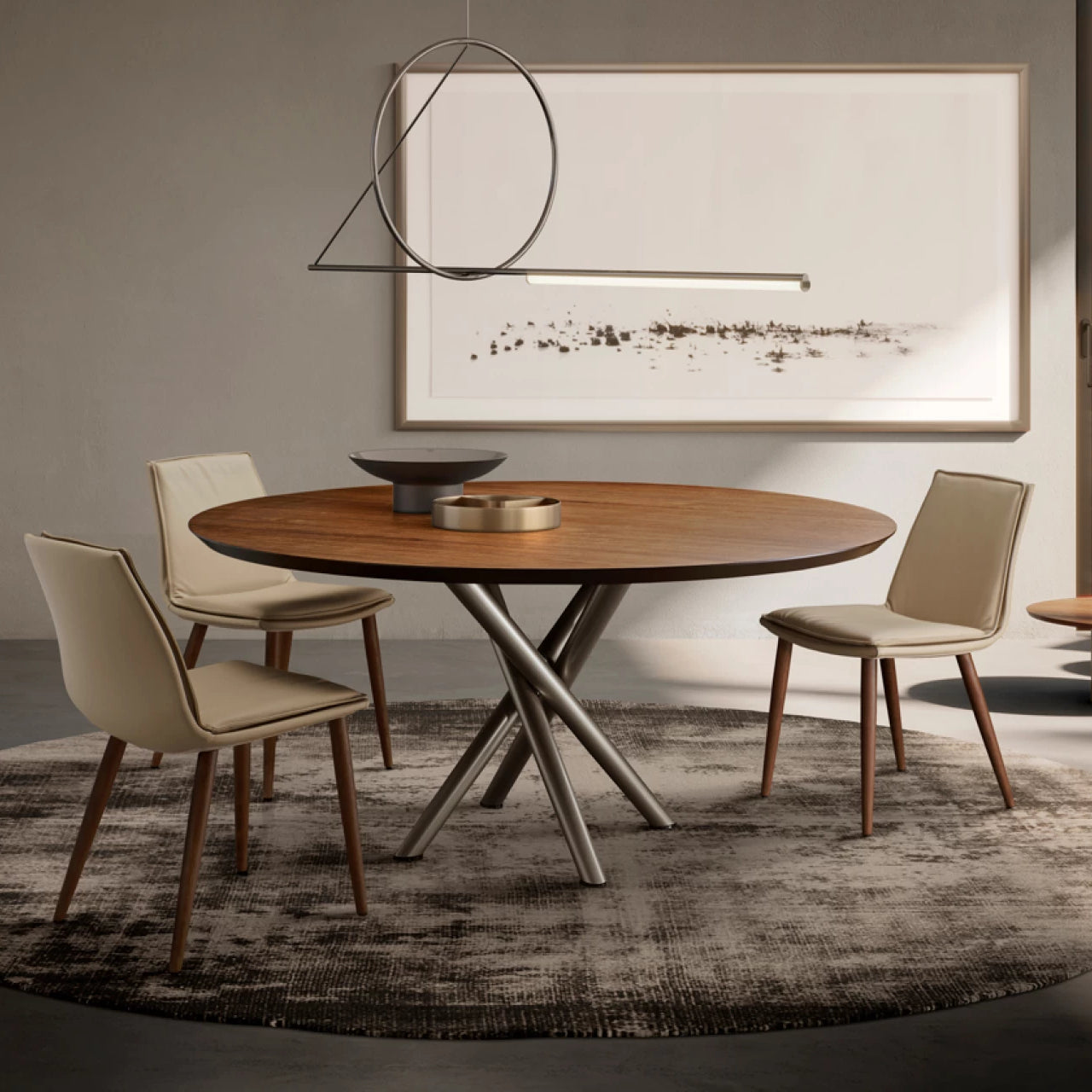 Baly Dining Table: Wooden Top