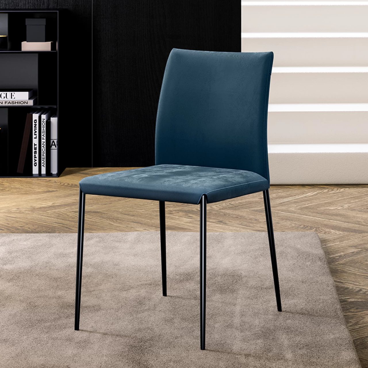 Bea Dining Chair: 4 Metal Legs
