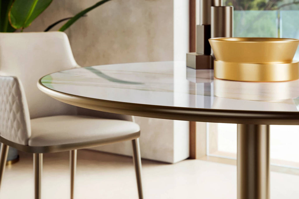 Cilindro Bistro Table: Ceramic Top
