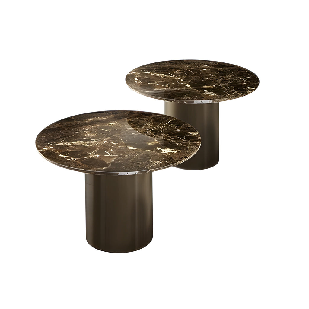 Cilindro Low Coffee Table: Marble Top