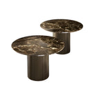 Cilindro Low Coffee Table: Marble Top