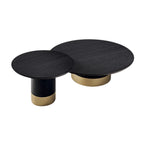 Cilindro Low Coffee Table: Wood Top