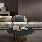 Cilindro Low Coffee Table: Glass Top