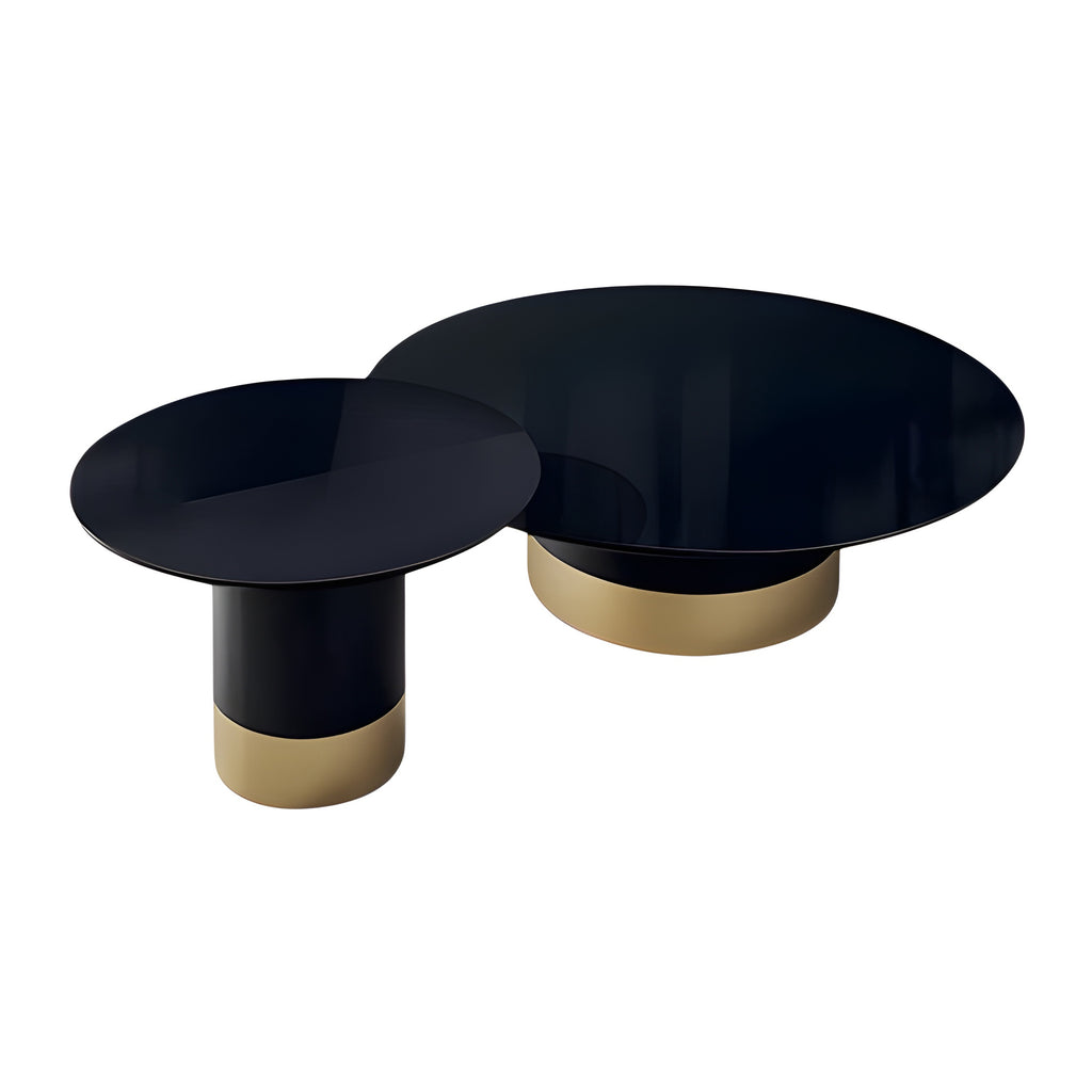 Cilindro Low Coffee Table: Glass Top