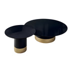 Cilindro Low Coffee Table: Glass Top