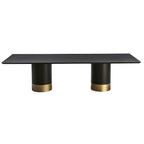 Cilindro Rectangular Dining Table: Wood Top