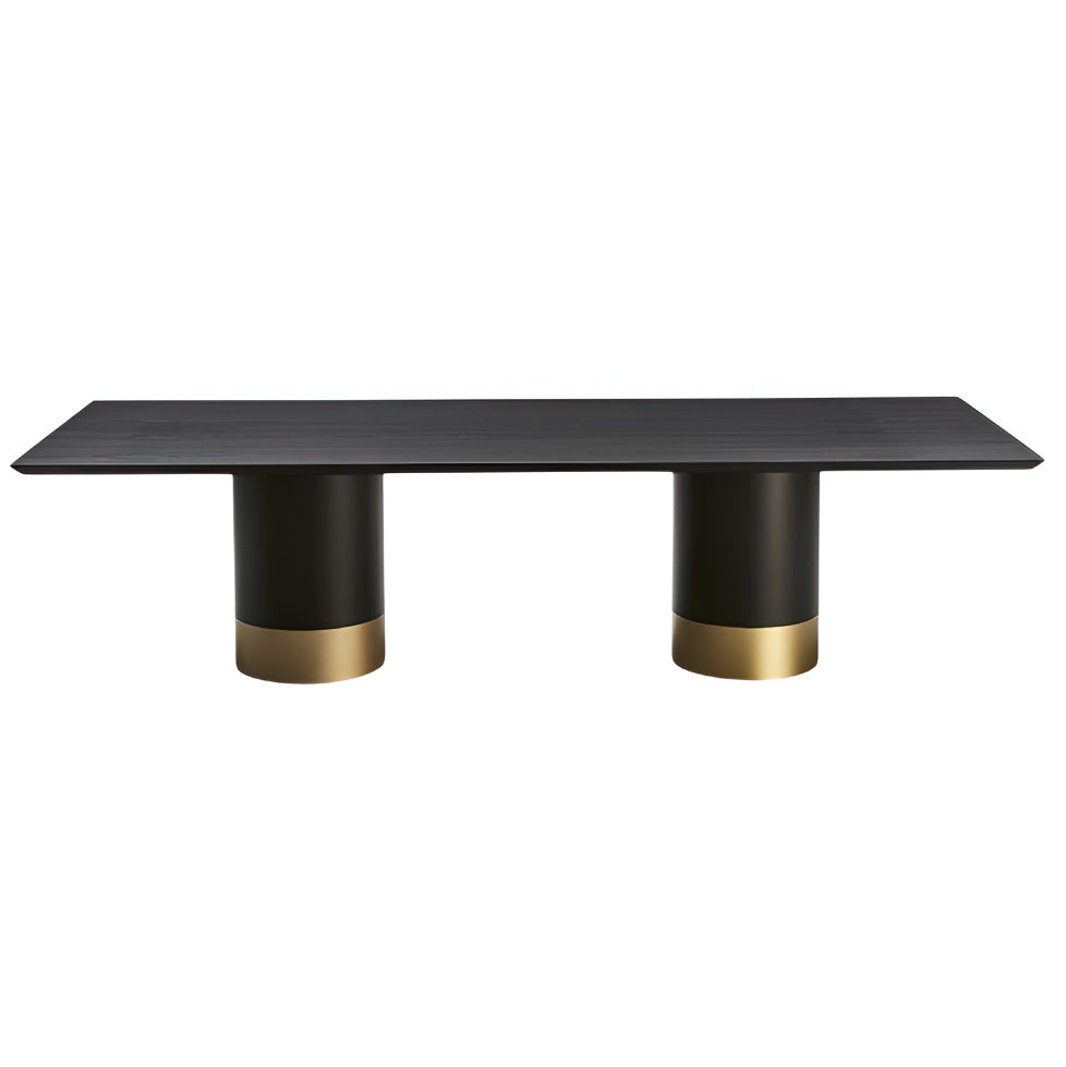 Cilindro Rectangular Dining Table: Wood Top