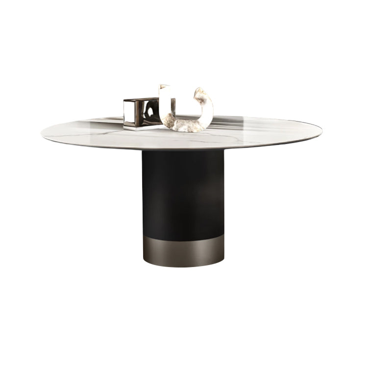 Cilindro Round Dining Table: Ceramic Top