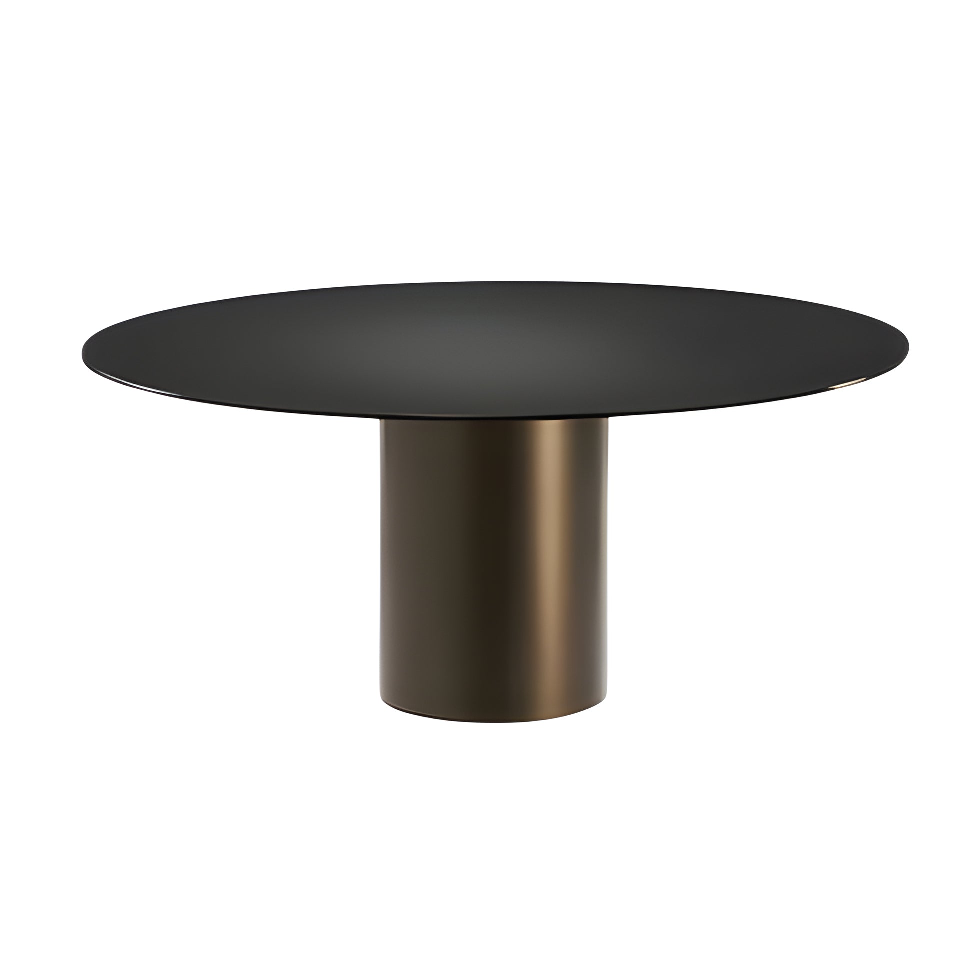 Cilindro Round Dining Table: Glass Top