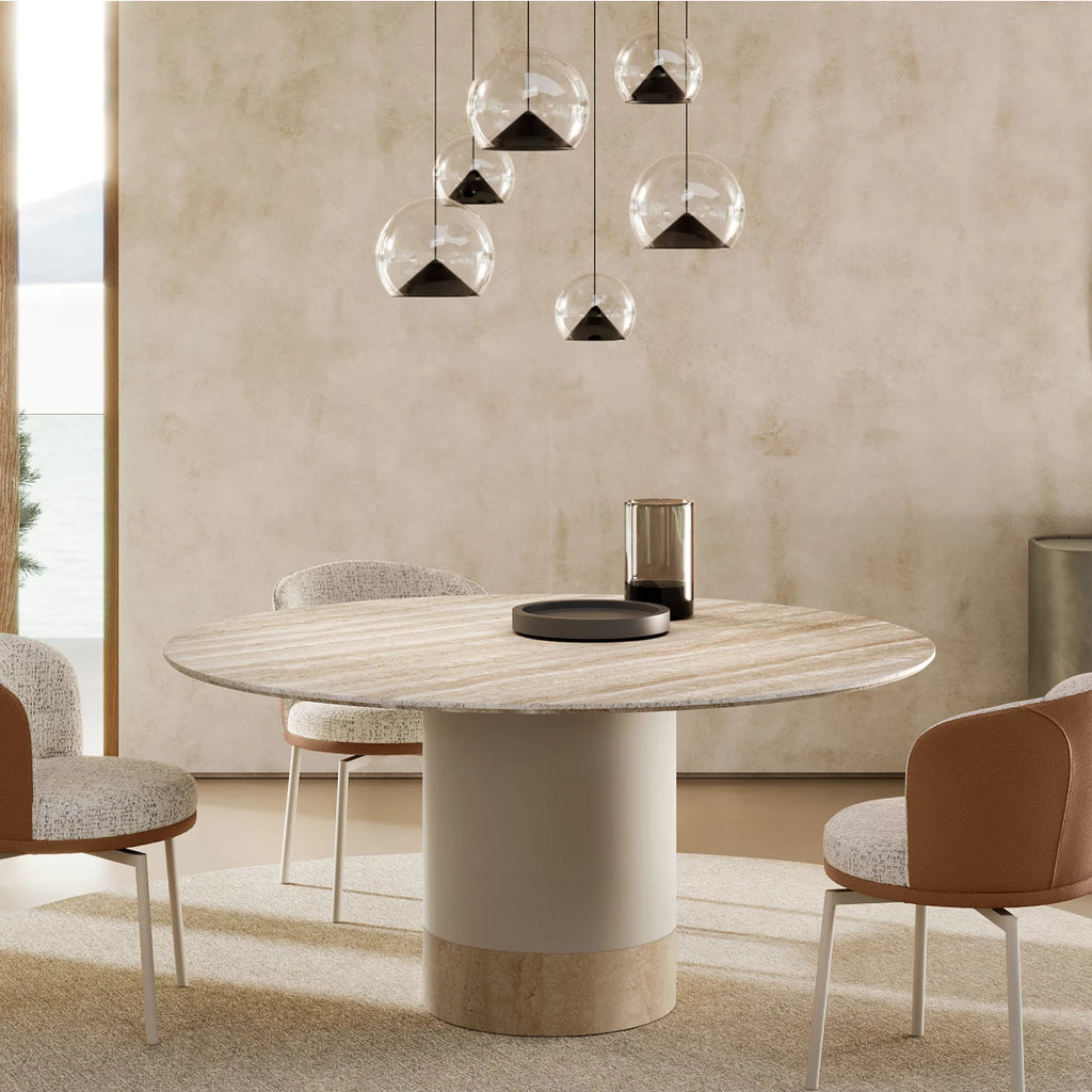 Cilindro Dining Table: Marble Top