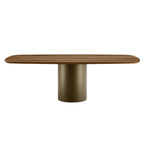 Cilindro Shaped Dining Table: Wood Top