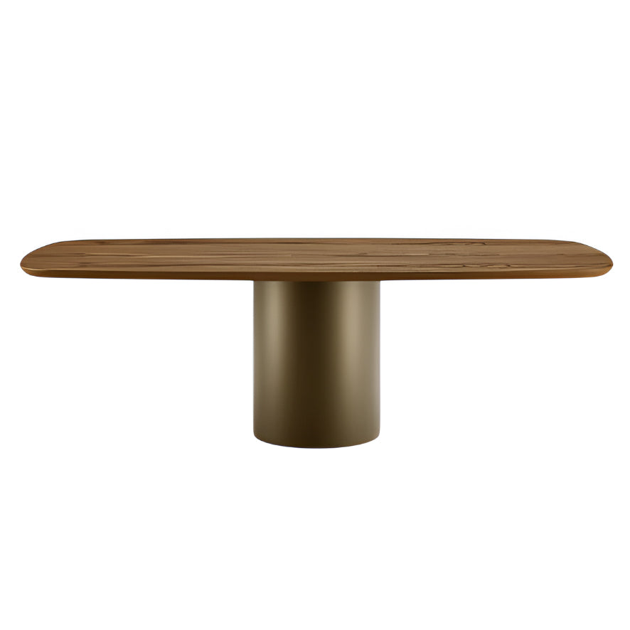 Cilindro Shaped Dining Table: Wood Top