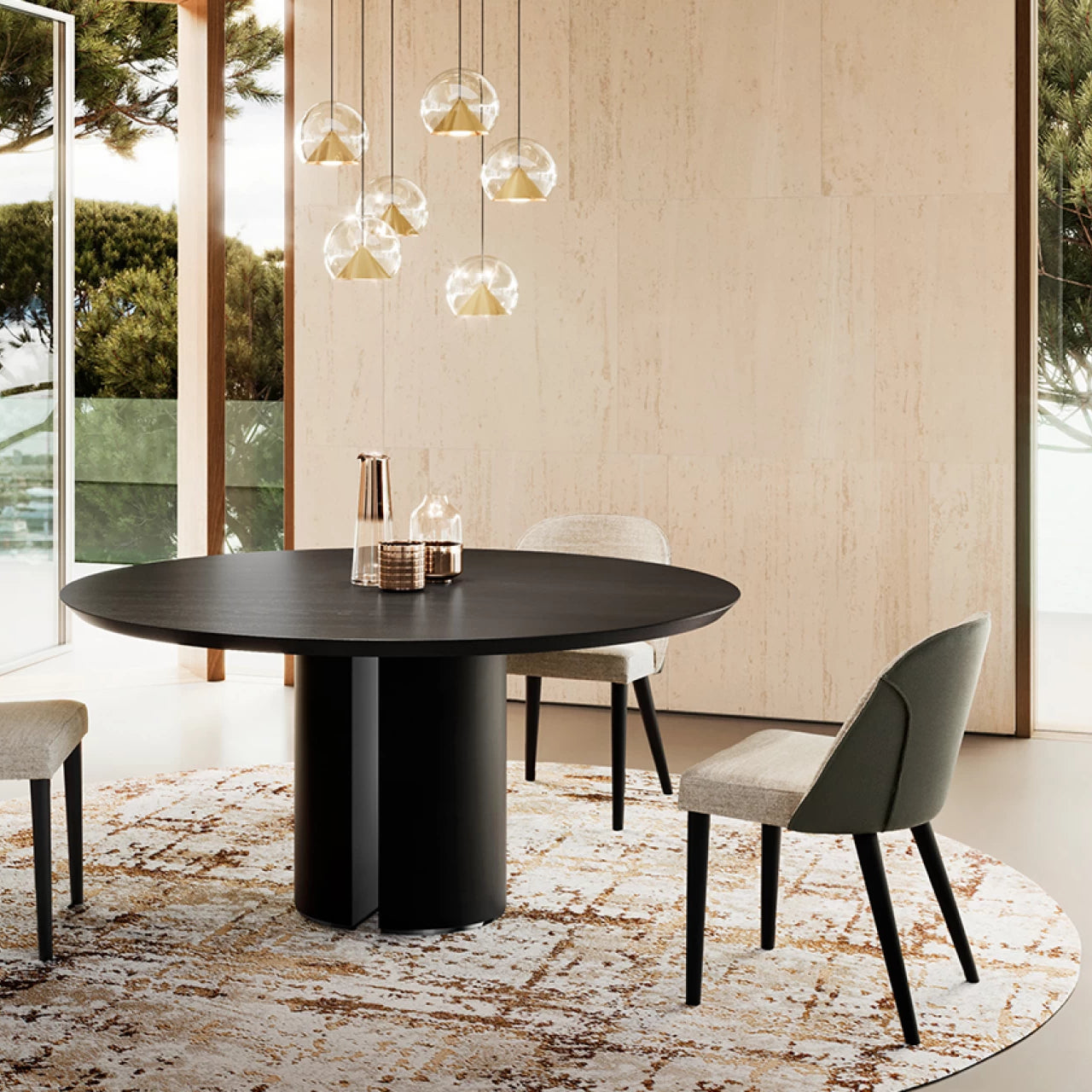 Dora Dining Table: Wood Top