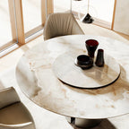 Dora Round Dining Table: Ceramic Top
