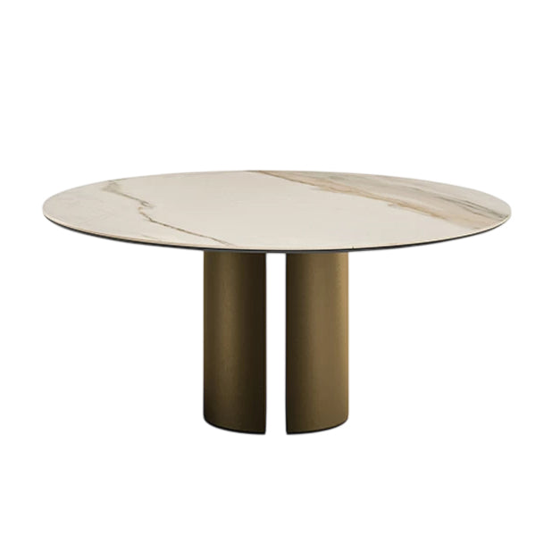 Dora Round Dining Table: Ceramic Top