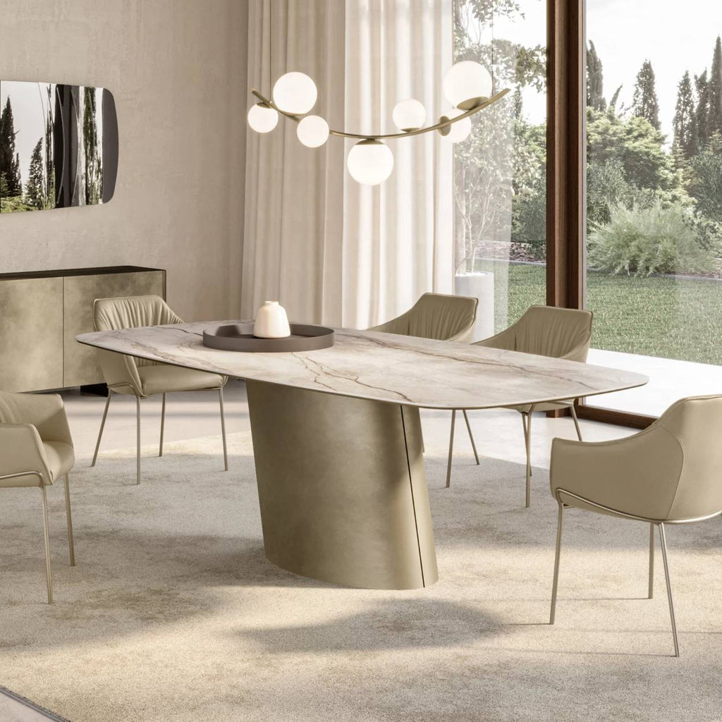 Dorado Dining Table: Ceramic Top