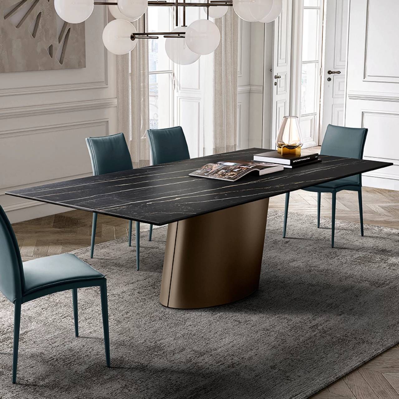 Dorado Dining Table: Ceramic Top