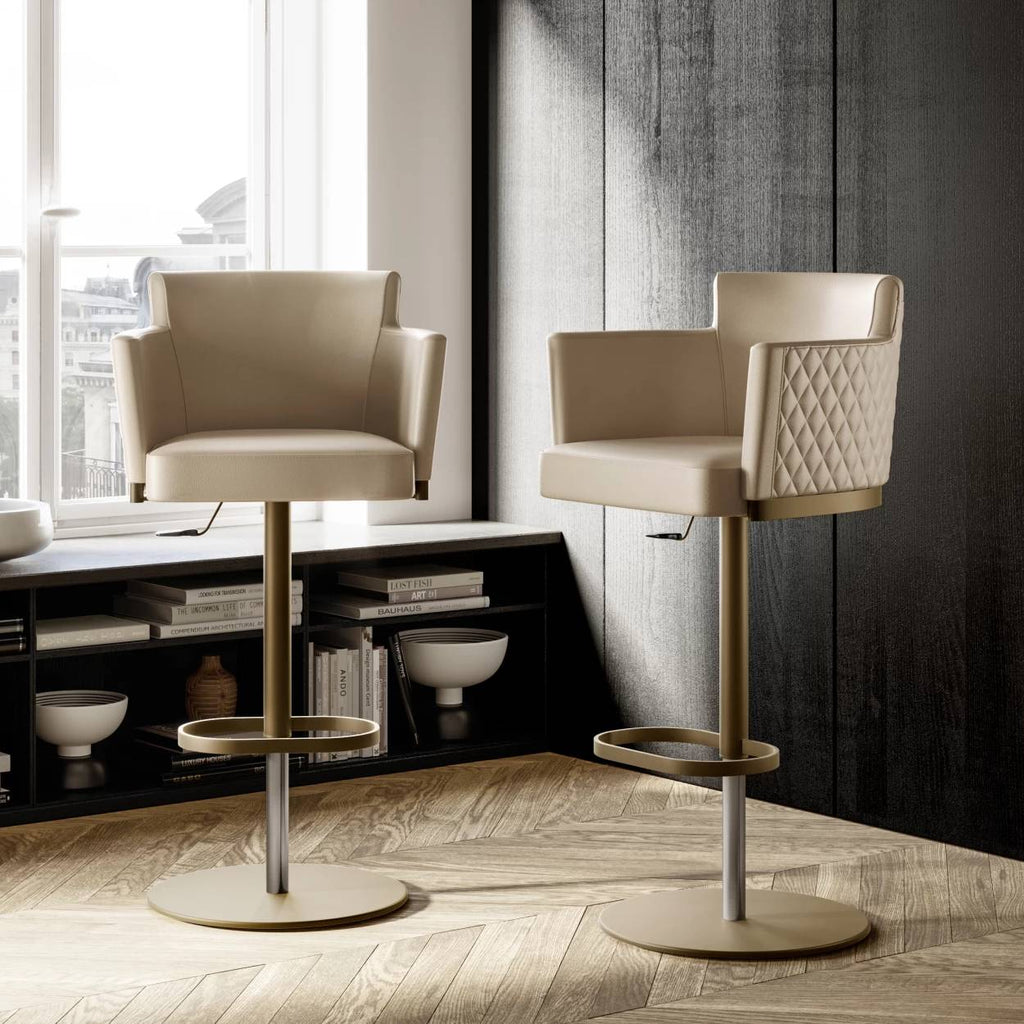 Ely Diamond Height Adjustable Bar Stool: Swivel Base