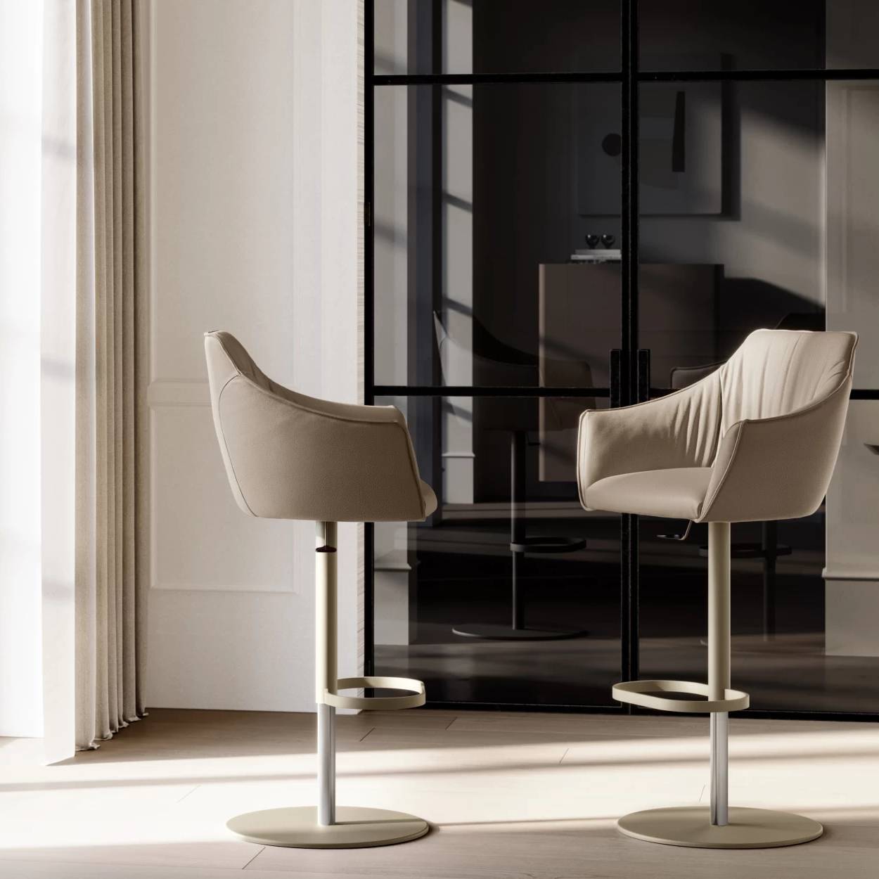 Era Height Adjustable Bar Stool: Swivel Base