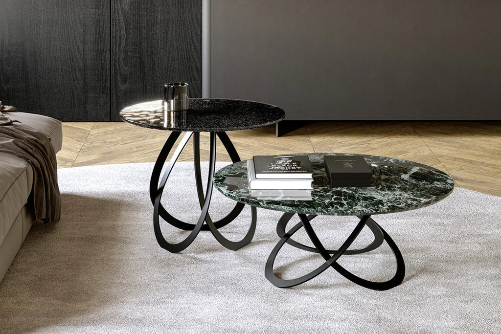 Febe Low Coffee Table: Glass Top