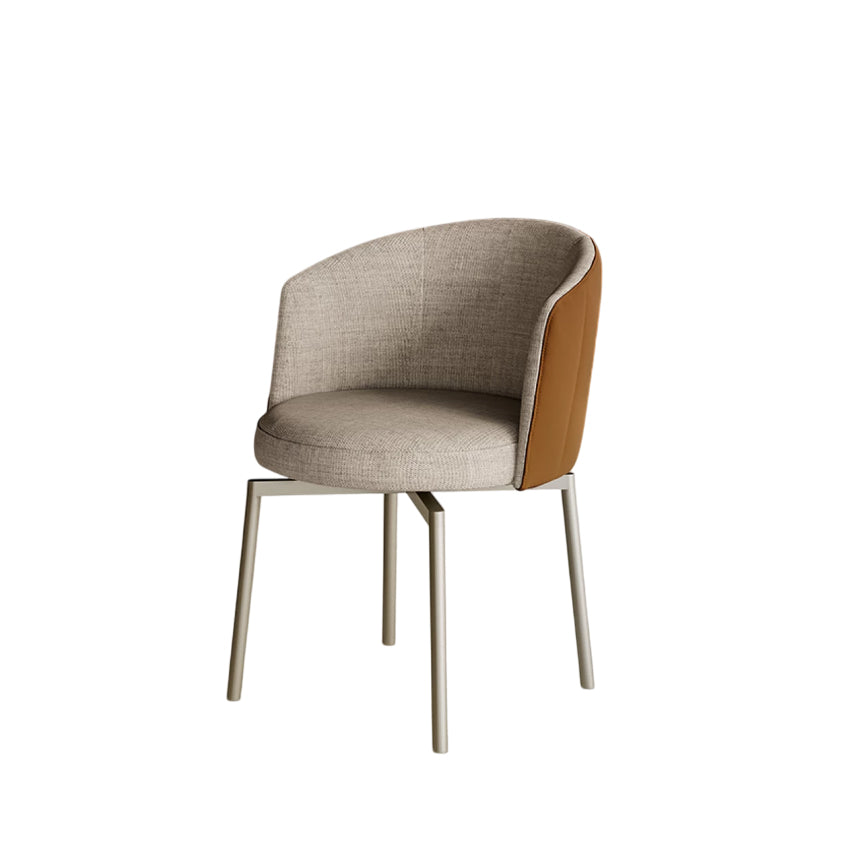 Jane Dining Chair: 4 Metal Legs - Bicolor Version