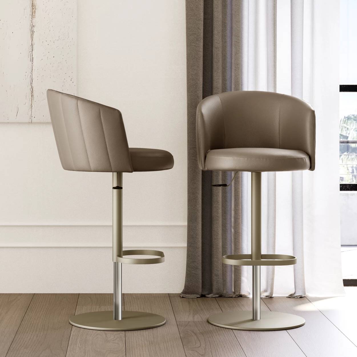 Jane Height Adjustable Bar Stool: Swivel Base