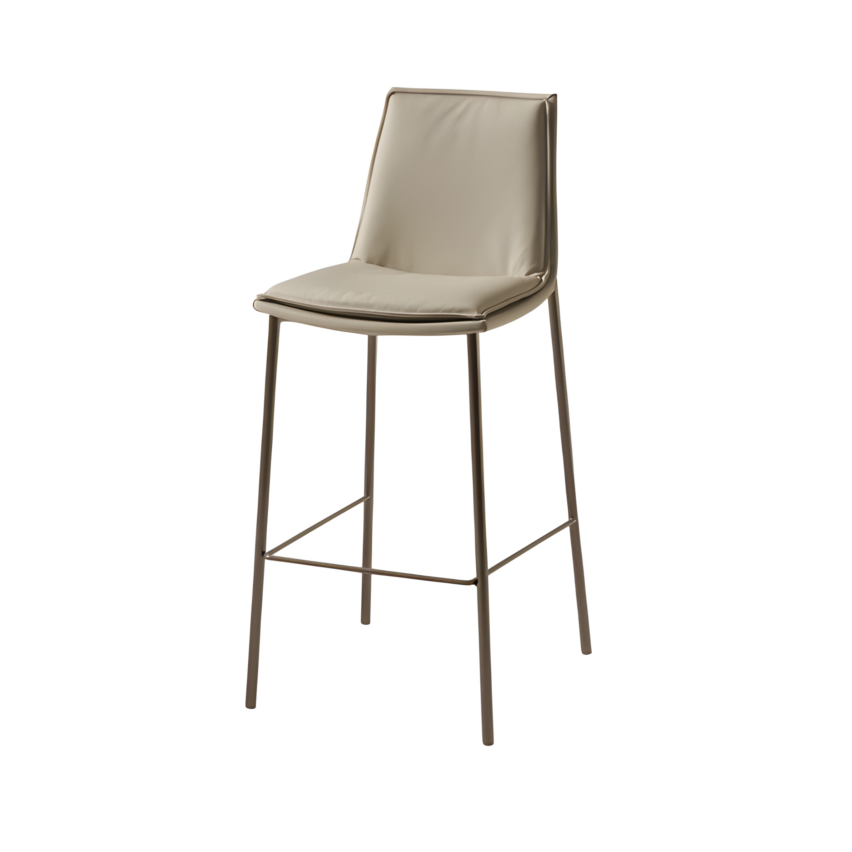 Lara Bar + Counter Stool: 4 Metal Legs