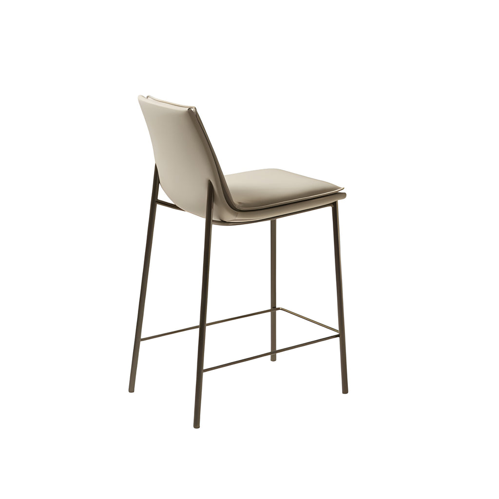 Lara Bar + Counter Stool: 4 Metal Legs