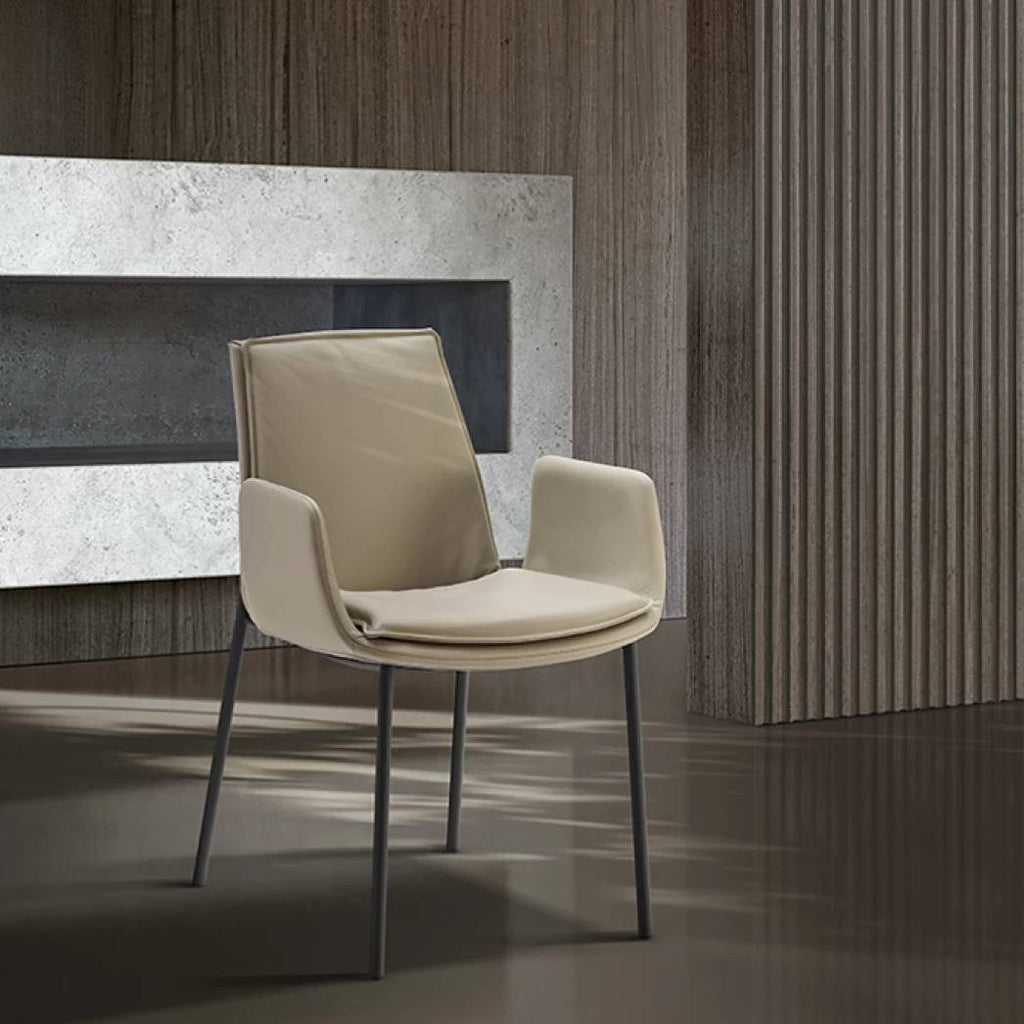 Lara Dining Chair: 4 Metal Legs