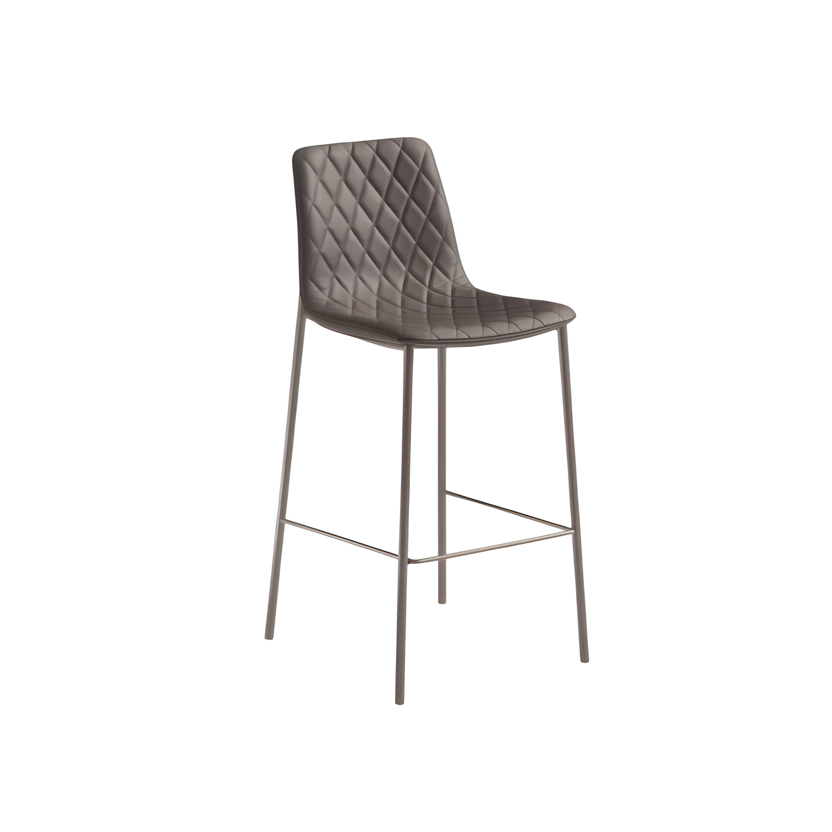 Lenny Bar + Counter Stool: 4 Metal Legs
