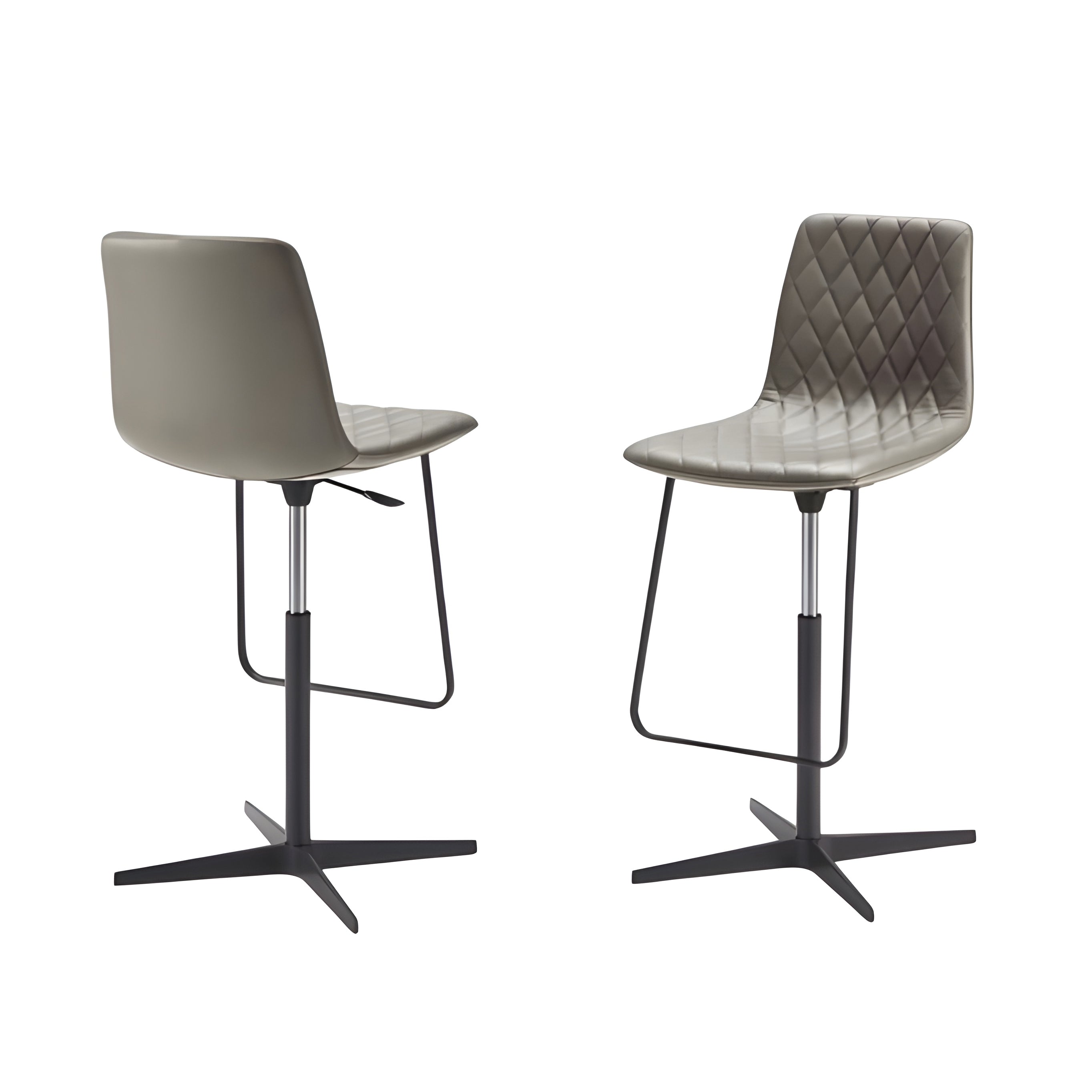 Lenny Height Adjustable Bar Stool: 4 Ways Swivel Base