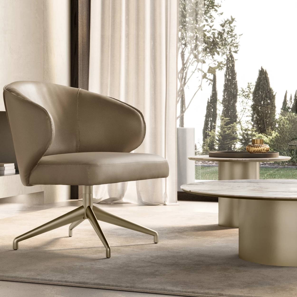 Manta Swivel Lounge Chair