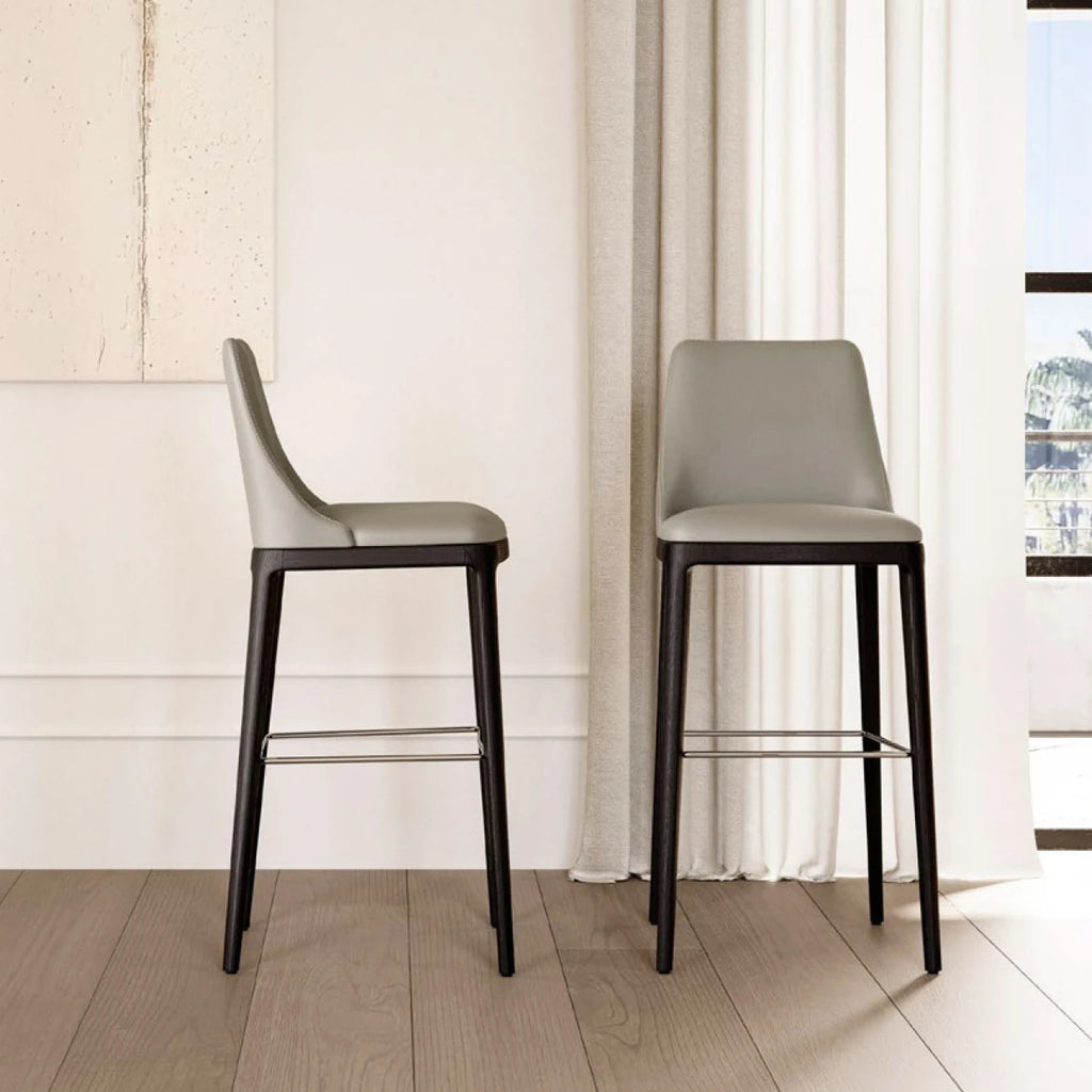 Max Bar + Counter Stool: Wooden Base
